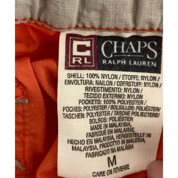 Chaps Ralph Lauren men M orange Swimming Trunks - Picture 5 of 6